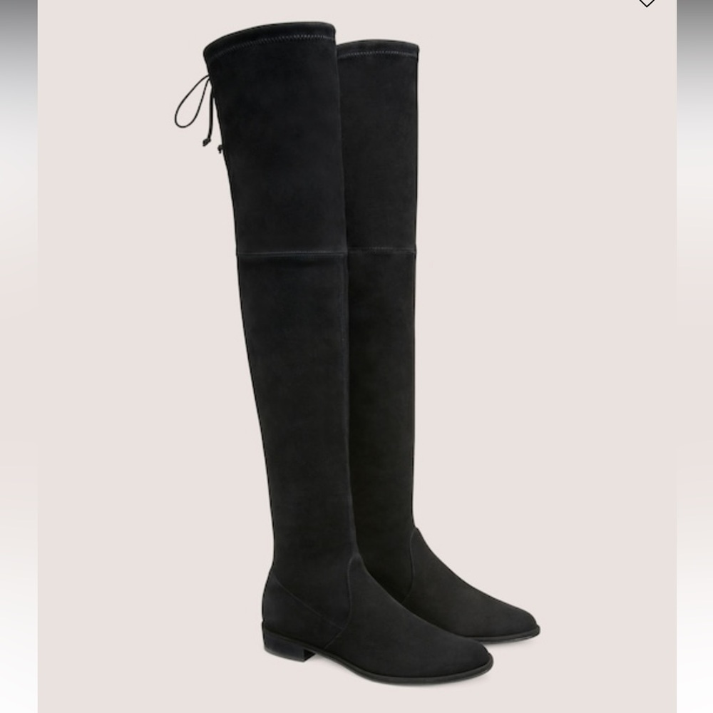 NEW Stuart Weitzman black suede lowland over the knee boots